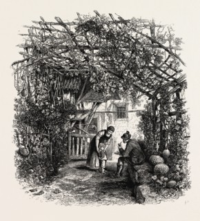 In Obermais, Meran, Italy, 19th century engraving