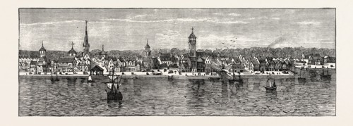 NEW YORK IN THE MIDDLE OF THE EIGHTEENTH CENTURY, UNITED STATES OF AMERICA, US, USA, 1870s