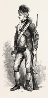 AN AMERICAN RIFLEMAN, UNITED STATES OF AMERICA, US, USA, 1870s engraving