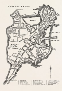 A PLAN OF BOSTON, UNITED STATES OF AMERICA, From Faden's North American Atlas, 1777, US, USA, 1870s