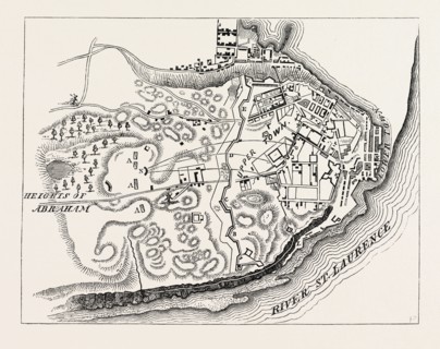 PLAN OF THE ATTACK ON QUEBEC IN 1775, From Thayer's Journal of the invasion of Canada, 1870s