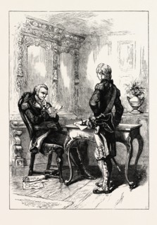 LAFAYETTE AND WASHINGTON, UNITED STATES OF AMERICA, US, USA, 1870s engraving