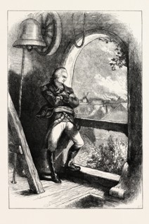 ARNOLD VIEWING THE DESTRUCTION OF NEW LONDON, AMERICAN REVOLUTIONARY WAR, UNITED STATES OF AMERICA,