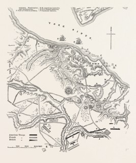 PLAN OF THE SIEGE OF YORKTOWN. (From Stedman's History of the American War.) AMERICAN REVOLUTIONARY