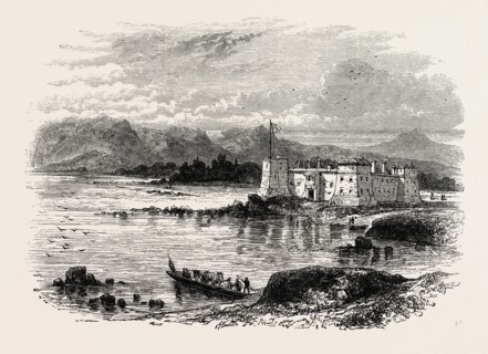 FORT CHAMBLY, FRONTIERS OF CANADA AND THE UNITED STATES, US, USA, 1870s engraving