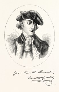 PORTRAIT AND AUTOGRAPH OF GENERAL HORATIO GATES, who was a retired British soldier who served as an