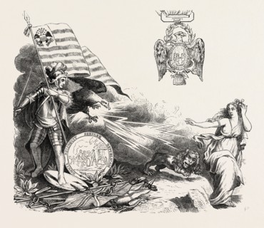 FACSIMILE OF PART OF THE DIPLOMA OF THE ORDER OF THE CINCINNATI, UNITED STATES OF AMERICA, US, USA,