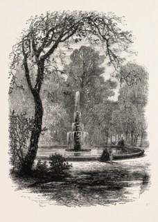 VIEW IN CHESTER SQUARE, BOSTON, UNITED STATES OF AMERICA, US, USA, 1870s engraving