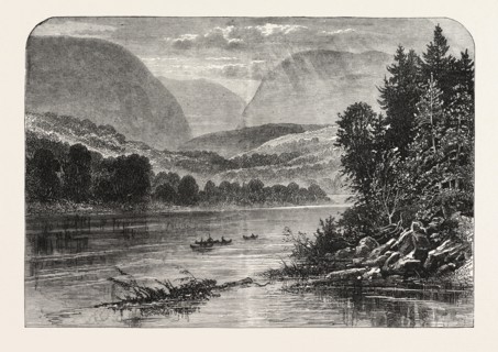 VIEW ON THE DELAWARE, UNITED STATES OF AMERICA, US, USA, 1870s engraving