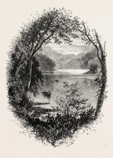 VIEW ON THE SCHUYLKILL, US, USA, 1870s engraving