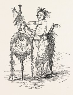 INDIAN CHIEF, US, USA, 1870s engraving