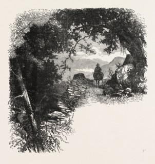 A ROAD IN MARYLAND, UNITED STATES OF AMERICA, US, USA, 1870s engraving