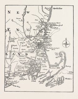 MAP OF NEW ENGLAND AT THE BEGINNING OF THE EIGHTEENTH CENTURY From Mather's Magnalia, UNITED STATES