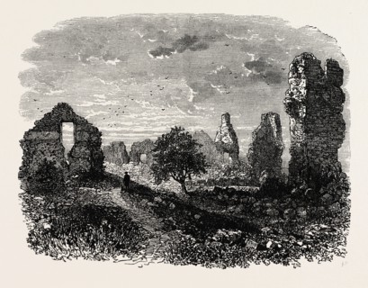 RUINS OF TICONDEROGA FORT, UNITED STATES OF AMERICA, US, USA, 1870s engraving
