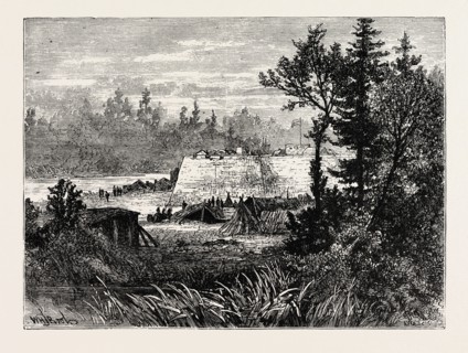 FORT DUQUESNE, UNITED STATES OF AMERICA, US, USA, 1870s engraving