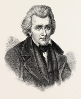 PRESIDENT JACKSON, He was the seventh President of the United States, US, USA, 1870s engraving
