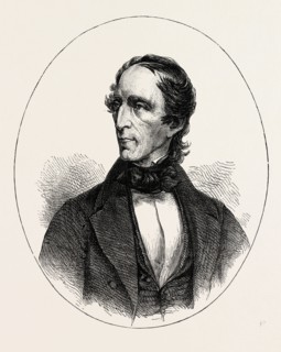 PRESIDENT TYLER, 1790-1862, was the tenth President of the United States, US, USA, 1870s engraving
