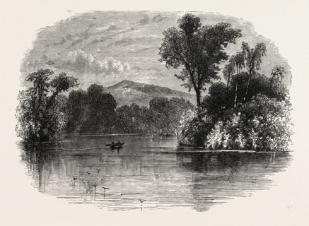 THE SAN JUAN RIVER, NICARAGUA, 1870s engraving