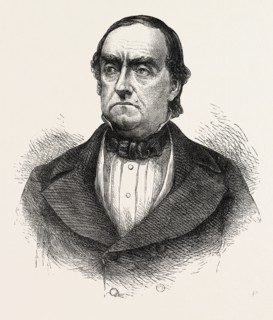 GENERAL CASS, LEWIS CASS, 1782-1866, AMERICAN MILITARY OFFICER, US, USA, 1870s engraving