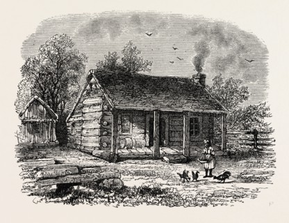 EARLY HOME OF ABRAHAM LINCOLN, GENTRYVILLE, INDIANA, UNITED STATES OF AMERICA, US, USA, 1870s