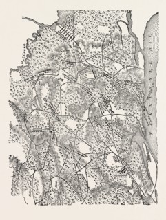 PLAN OF THE BATTLE OF PITTSBURG LANDING, AMERICAN CIVIL WAR, UNITED STATES OF AMERICA, US, USA,