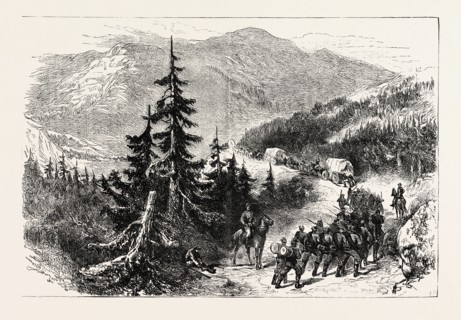 TROOPS CROSSING TO THE SHENANDOAH VALLEY, AMERICAN CIVIL WAR, UNITED STATES OF AMERICA, US, USA,