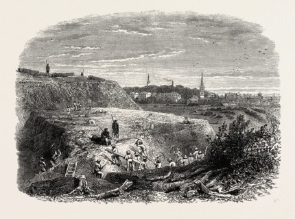 SAVANNAH, UNITED STATES OF AMERICA, US, USA, 1870s engraving