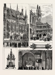 THE FESTIVAL OF THE HOLY BLOOD AT BRUGES, BELGIUM. Ceremony of Blessing the People and exhibiting