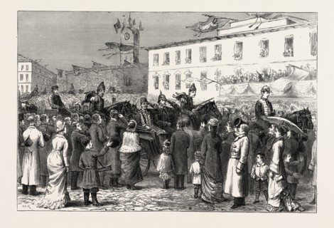 ARRIVAL OF THE SHAH OF PERSIA AT ST. PETERSBURG, RUSSIA