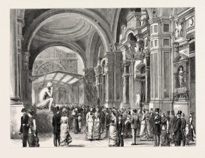 THE PARIS EXHIBITION â€î ONE OF THE TRANSVERSE AVENUES, ENTRANCE TO THE FRENCH FINE ART COURT,