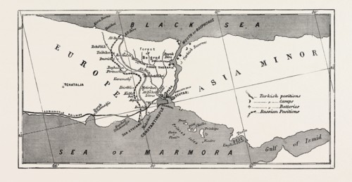 RELATIVE POSITIONS OF THE RUSSIAN AND TURKISH FORCES, AND OF THE BRITISH FLEET BEFORE