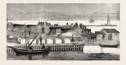 RUSSIAN BATTERY ON THE NORTH SIDE OF THE MOUTH ON THE DANUBE