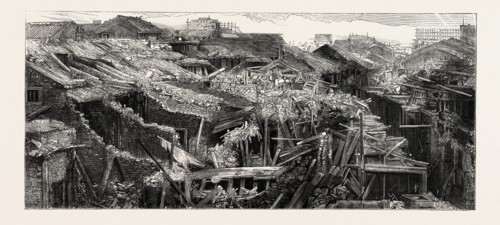 THE RECENT TORNADO IN CHINA PART OF THE NATIVE CITY, CANTON, GUANGZHOU, AFTER THE DISASTER