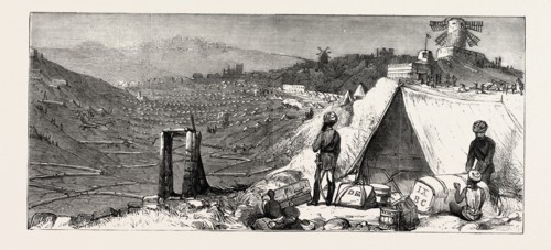 OUR INDIAN CONTINGENT AT MALTA: CAMP OF INDIAN ARTILLERY AND CAVALRY AT SAN ANTONIO