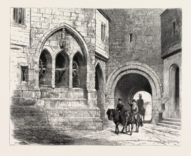 Alnwick castle,THE DRAW WELL, engraving 1884