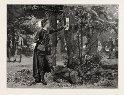 AT COOMBE HOUSE, SURREY, ENGRAVING 1884, UK, britain, british, europe, united kingdom, great
