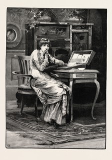 THE LOVE TOKEN, engraving 1884