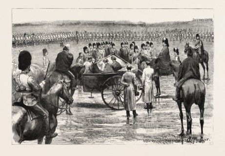 THE PRINCE AND PRINCESS OF WALES PRESENTING NEW COLOURS TO THE GORDON HIGHLANDERS AT ABERDEEN,
