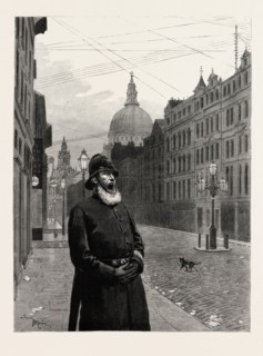 SUNDAY IN LONDON, engraving 1884, UK, britain, british, europe, united kingdom, great britain,