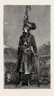 BAUPARA NAGAS, FROM THE EASTERN FRONTIER OF INDIA, ENGRAVING 1884