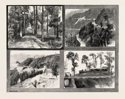 I. Going Through the Forest at the Foot of the Hills. 2. View Near Kurseong. 3. 7,000 Feet Above
