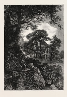 L'AUBERGE DES ADRETS, ON THE ROAD FROM FREJUS TO CANNES , ENGRAVING 1882
