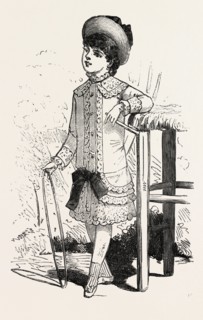 SEASIDE COSTUME FOR GIRL OF FIVE, 1882, FASHION