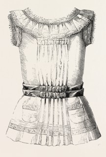 CHILD'S OVERALL PINAFORE, Front, 1882, FASHION