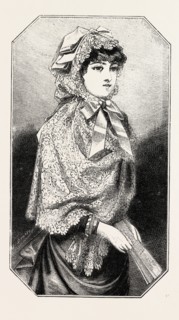 LACE MANTILLE, FASHION, ENGRAVING 1882