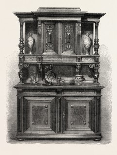 Sideboard for Dining Room, FURNITURE, ENGRAVING 1882