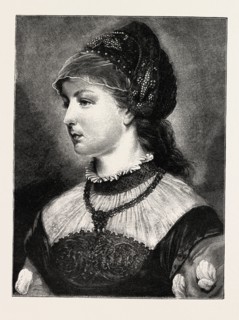 GERMAN, 16TH CENTURY , ENGRAVING 1882, LADY