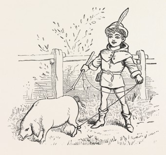 To market, to market, to buy a fat pig, Home again, home again, jiggety jig, to market, to market,