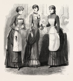 FRENCH HOUSE DRESSES, FASHION, ENGRAVING 1882