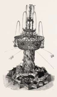 CENTREPIECE, AFTER A DESIGN BY ALBRECHT DURER, TABLE DECORATION,  ENGRAVING 1882